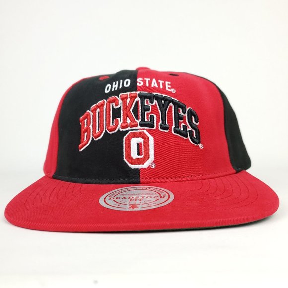 Ohio State Buckeyes Mitchell & Ness NCAA Deadstock Snapback Hat 3D Logo Red - Picture 2 of 9